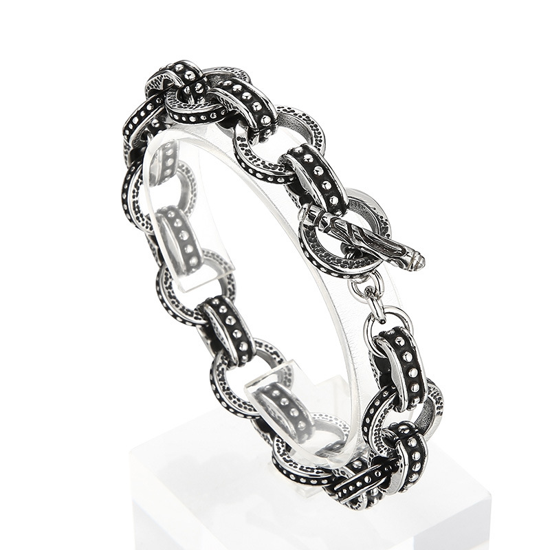 Men'S Accessories Hand Bands - Bracelet de motard en acier inoxydable