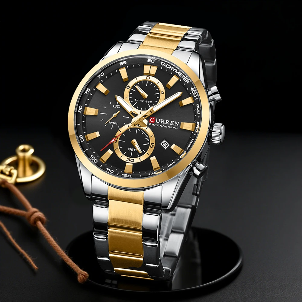 Men Accessories Bracelet - CURREN Casual Quartz Chrono Sport Montres