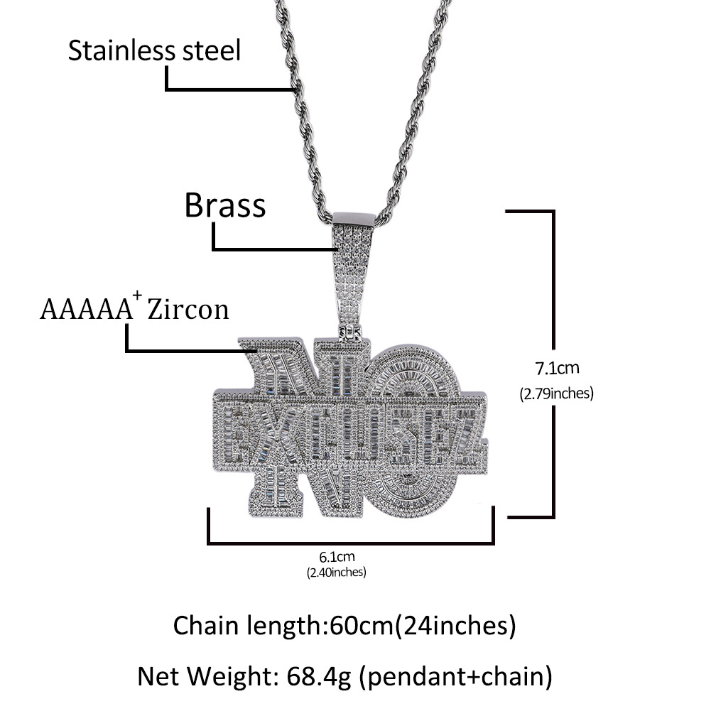 Men Accessories Singapore - Collier Hip-hop Alphabet au design original