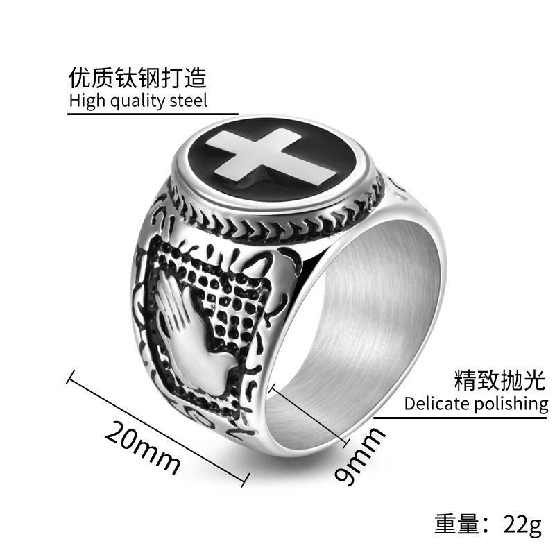 Bague Homme Amulette Croix Jés - Men'S Accessories Hand Bands avis et prix