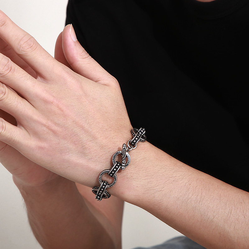 Bracelet de motard en acier in - Men'S Accessories Hand Bands avis et prix