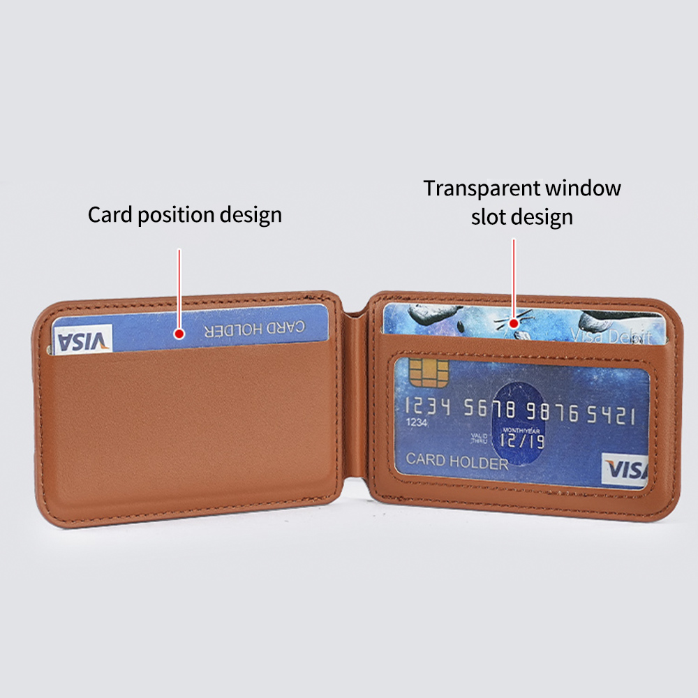 Étui portefeuille magnétique e - Bifold Leather Wallet avis et prix