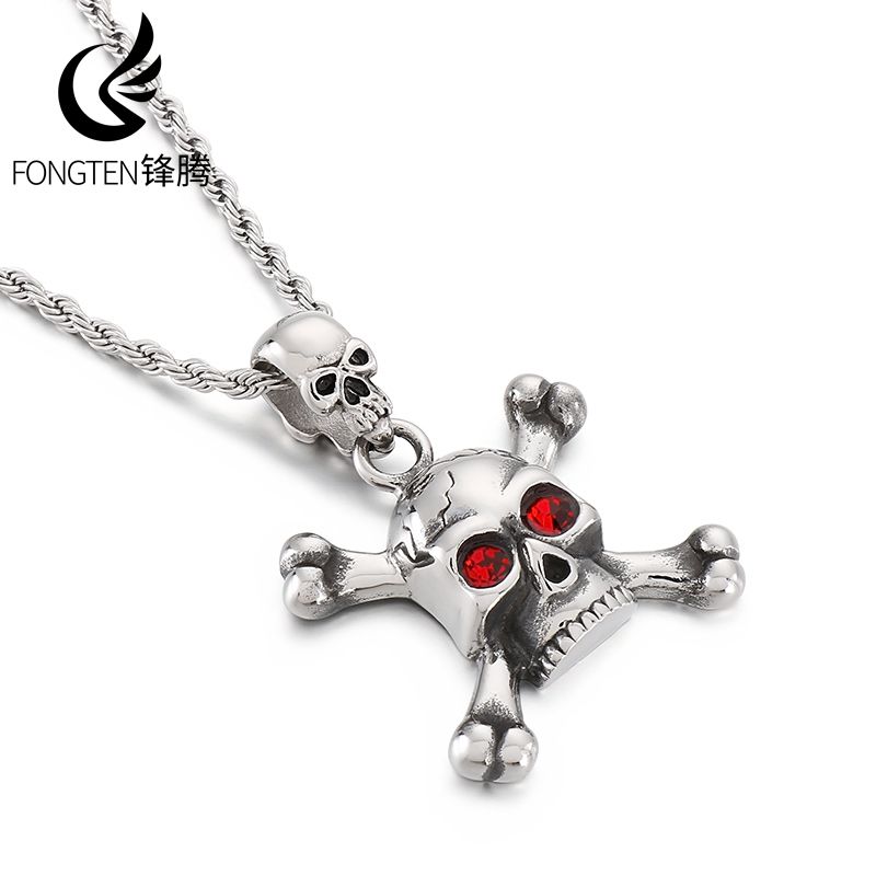Fongten-Collier Crâne aux Yeux - Men Accessories Singapore avis et prix