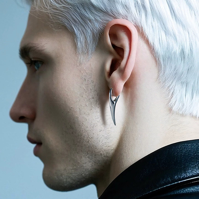 Créoles à pointes incurvées, a - Men Accessories Look avis et prix