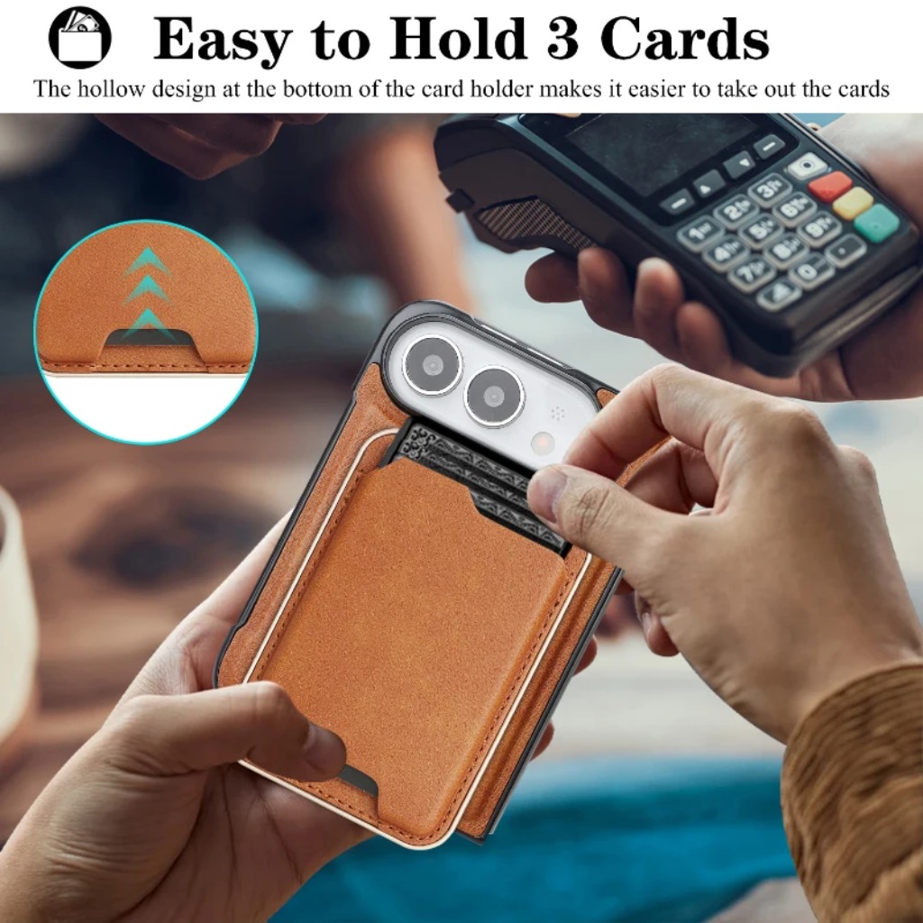 Étui de téléphone en cuir déta - Bifold Leather Wallet avis et prix