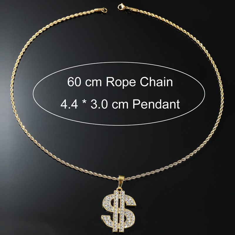 Collier signe dollar pour homm - Men Accessories Singapore avis et prix