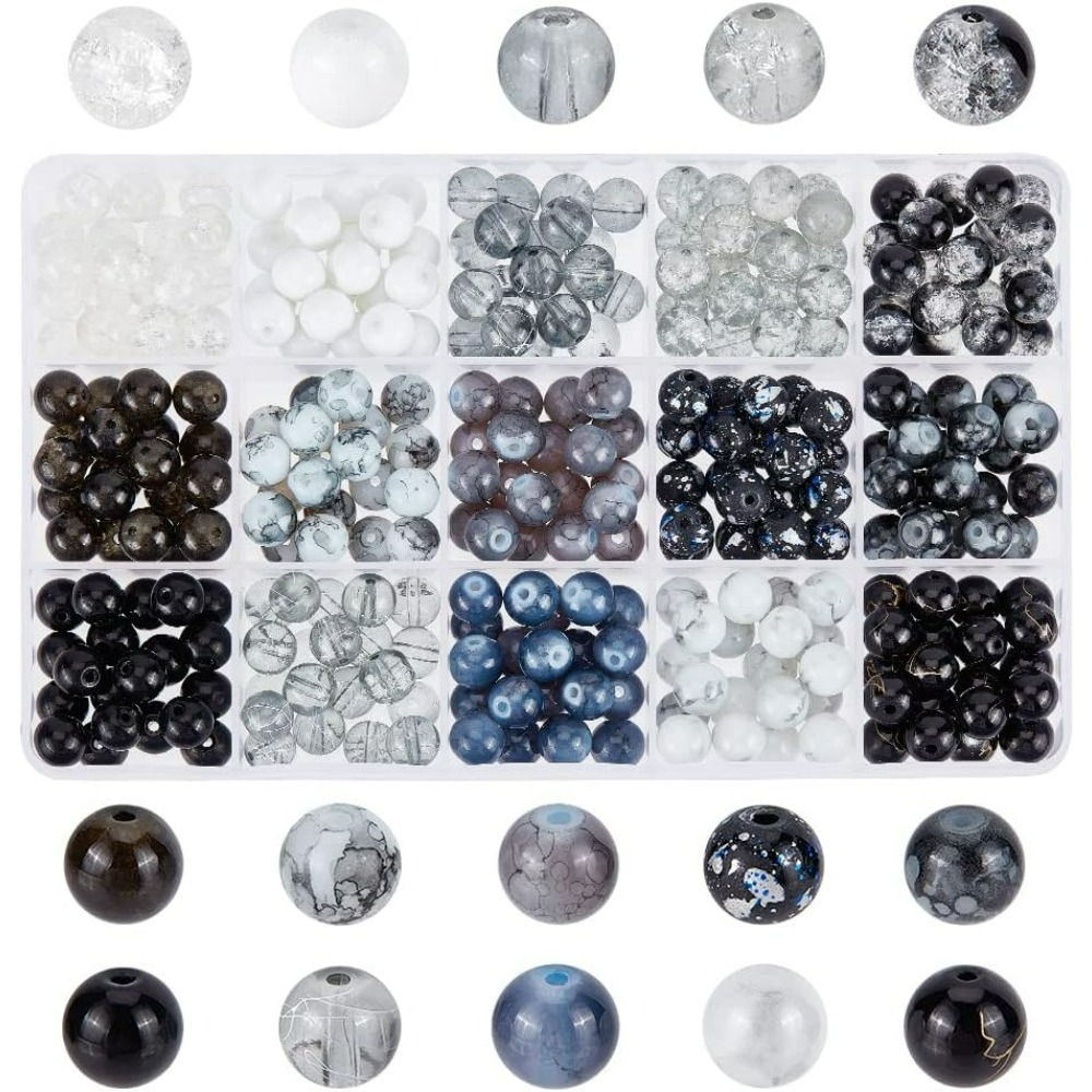 300 pièces 8mm perles de verre - Men Accessories Bracelet avis et prix