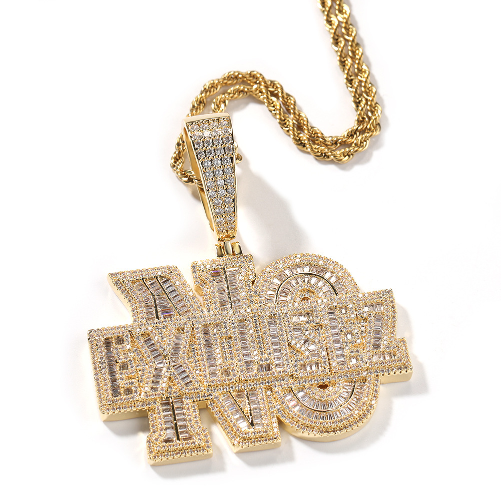 Collier Hip-hop Alphabet au de - Men Accessories Singapore avis et prix