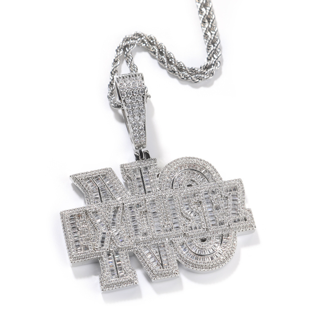 Collier Hip-hop Alphabet au de - Men Accessories Singapore avis et prix