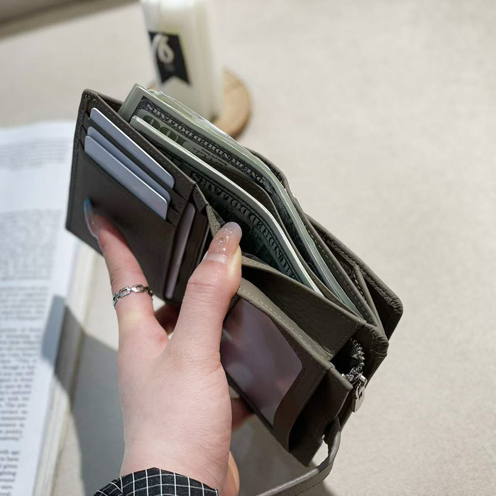 Portefeuille pour femme en cui - Bifold Leather Wallet avis et prix