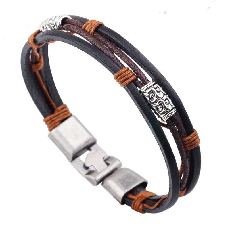 CC150 – Bracelet en cuir tissé - Men'S Accessories Hand Bands avis et prix