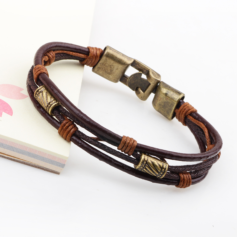 CC150 – Bracelet en cuir tissé - Men'S Accessories Hand Bands avis et prix